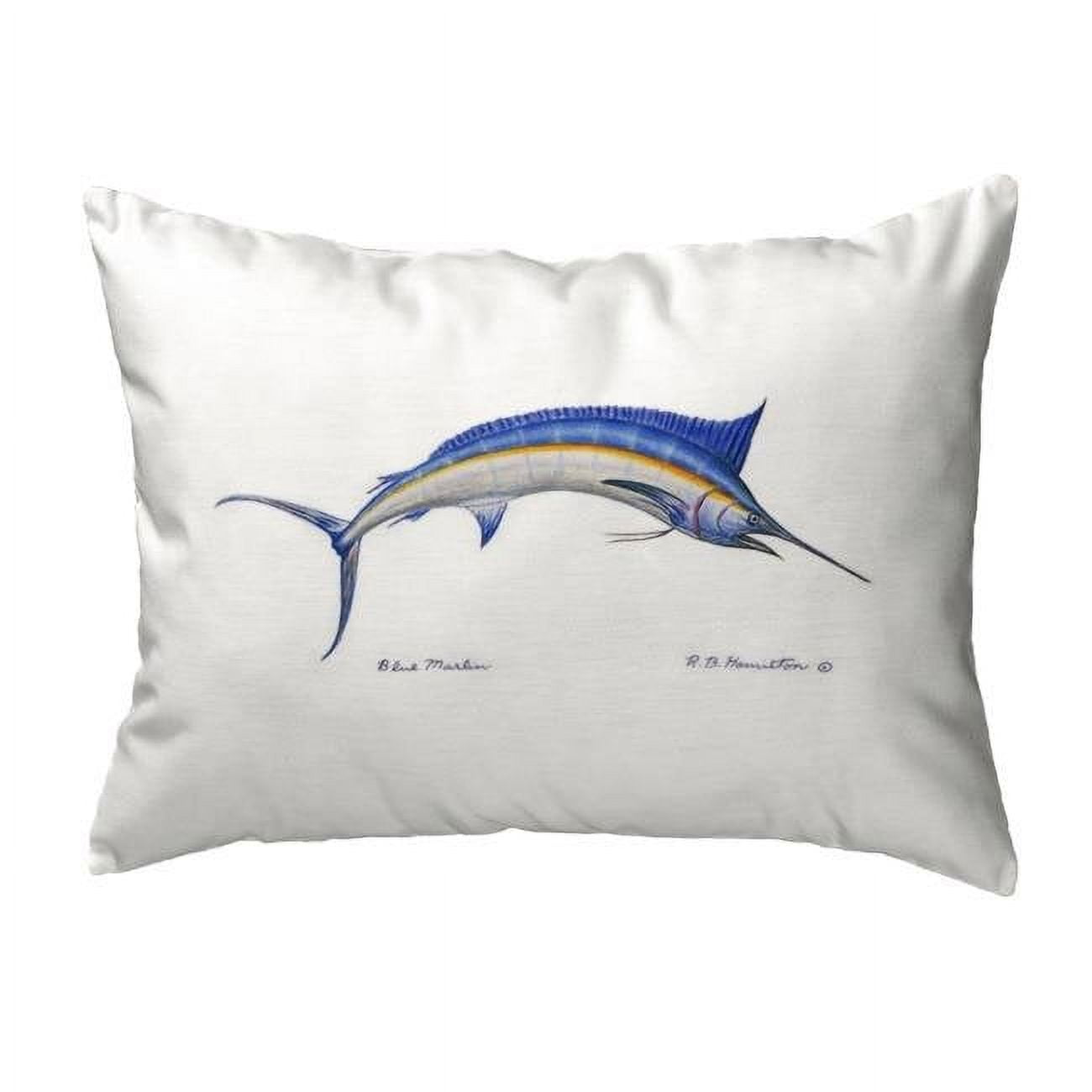 11 x 14 in. Blue Marlin Small No-Cord Pillow