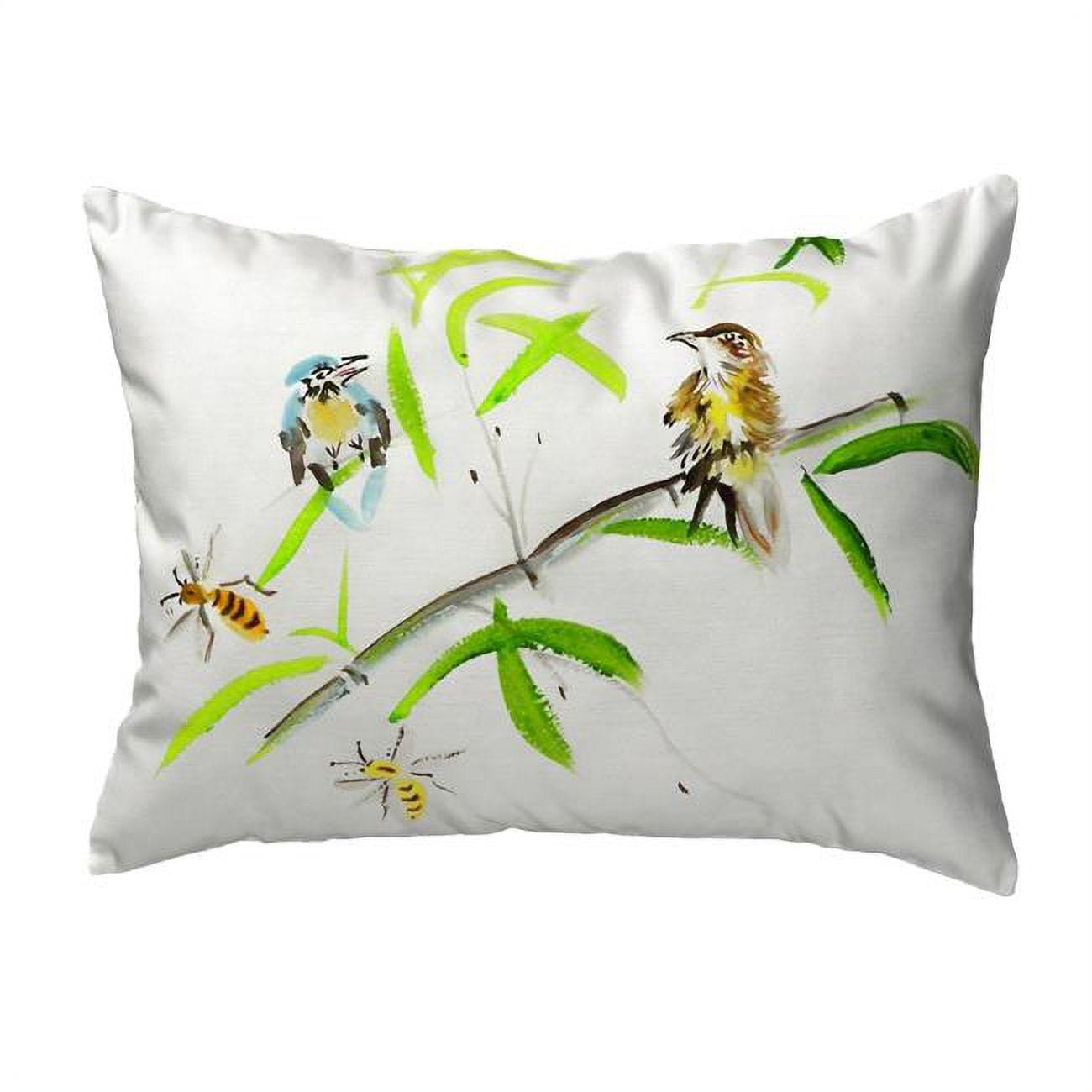 11 x 14 in. Birds & Bees I Small No-Cord Pillow