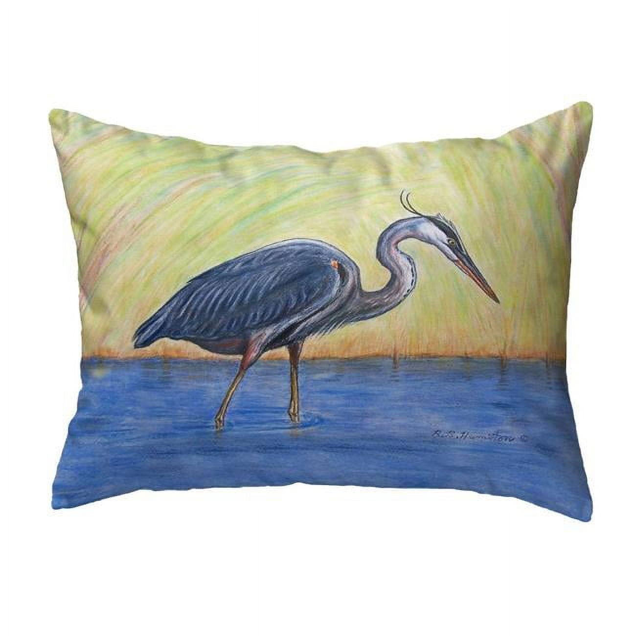 11 x 14 in. Blue Heron Small No-Cord Pillow