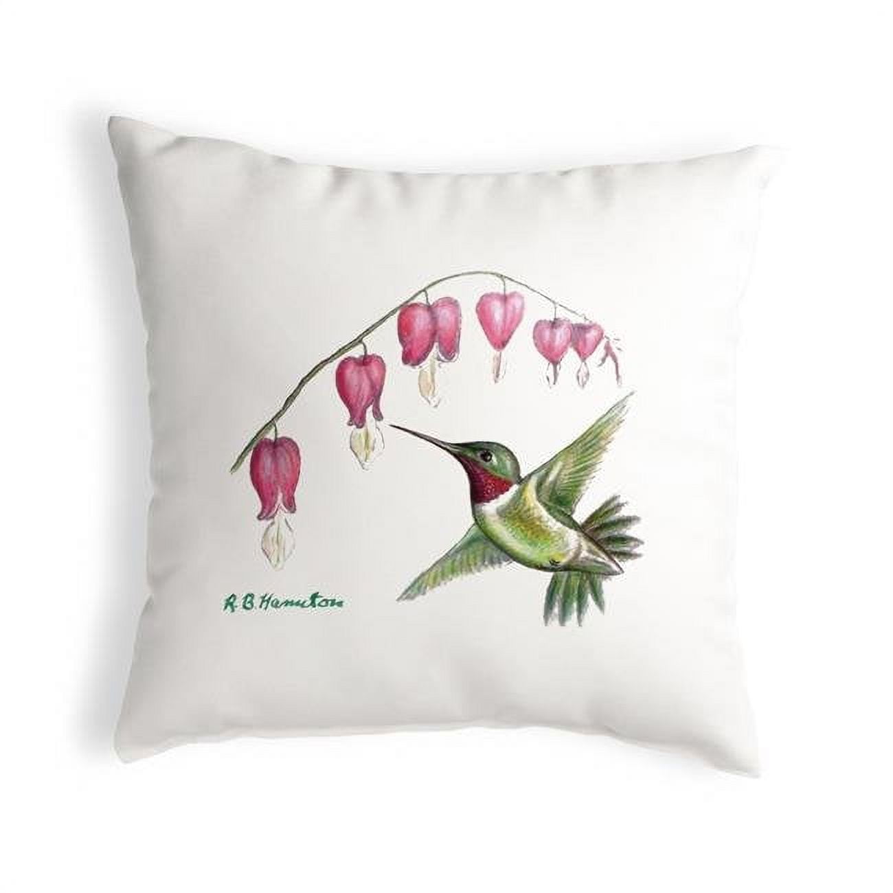 12 x 12 in. Hummingbird Small No-Cord Pillow