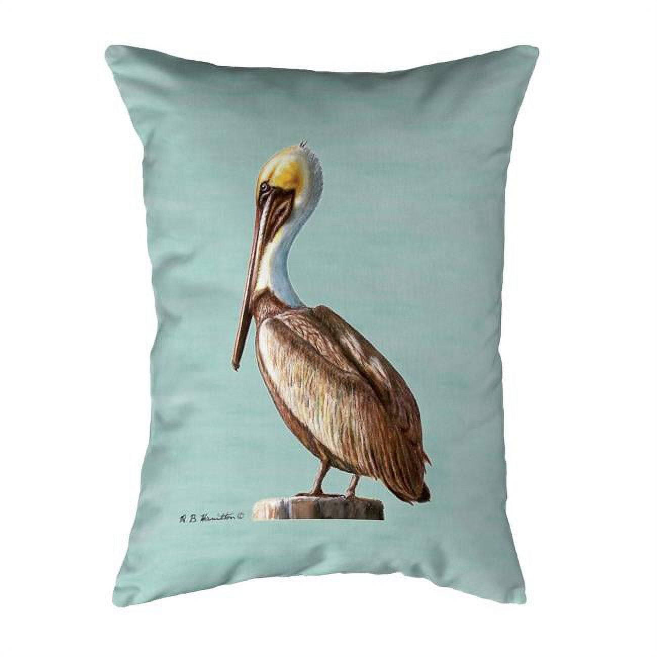 11 x 14 in. Pelican Teal Small No-Cord Pillow