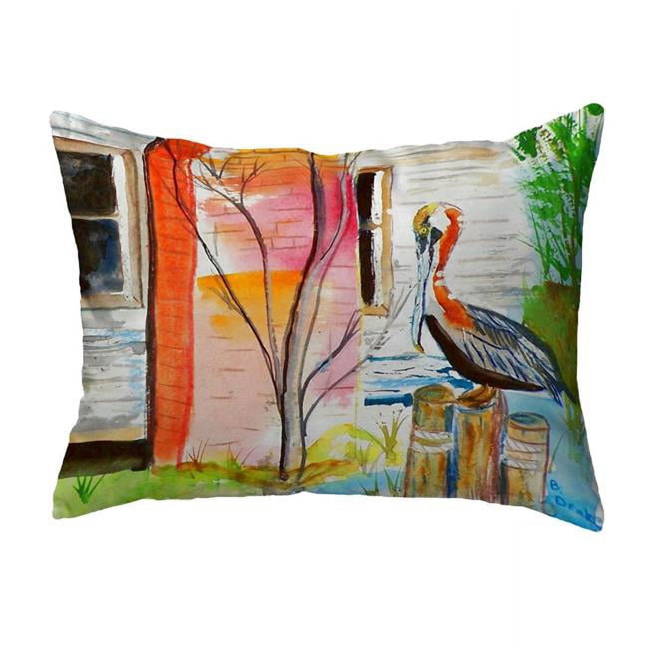 11 x 14 in. Betsys Pelican Small No-Cord Pillow