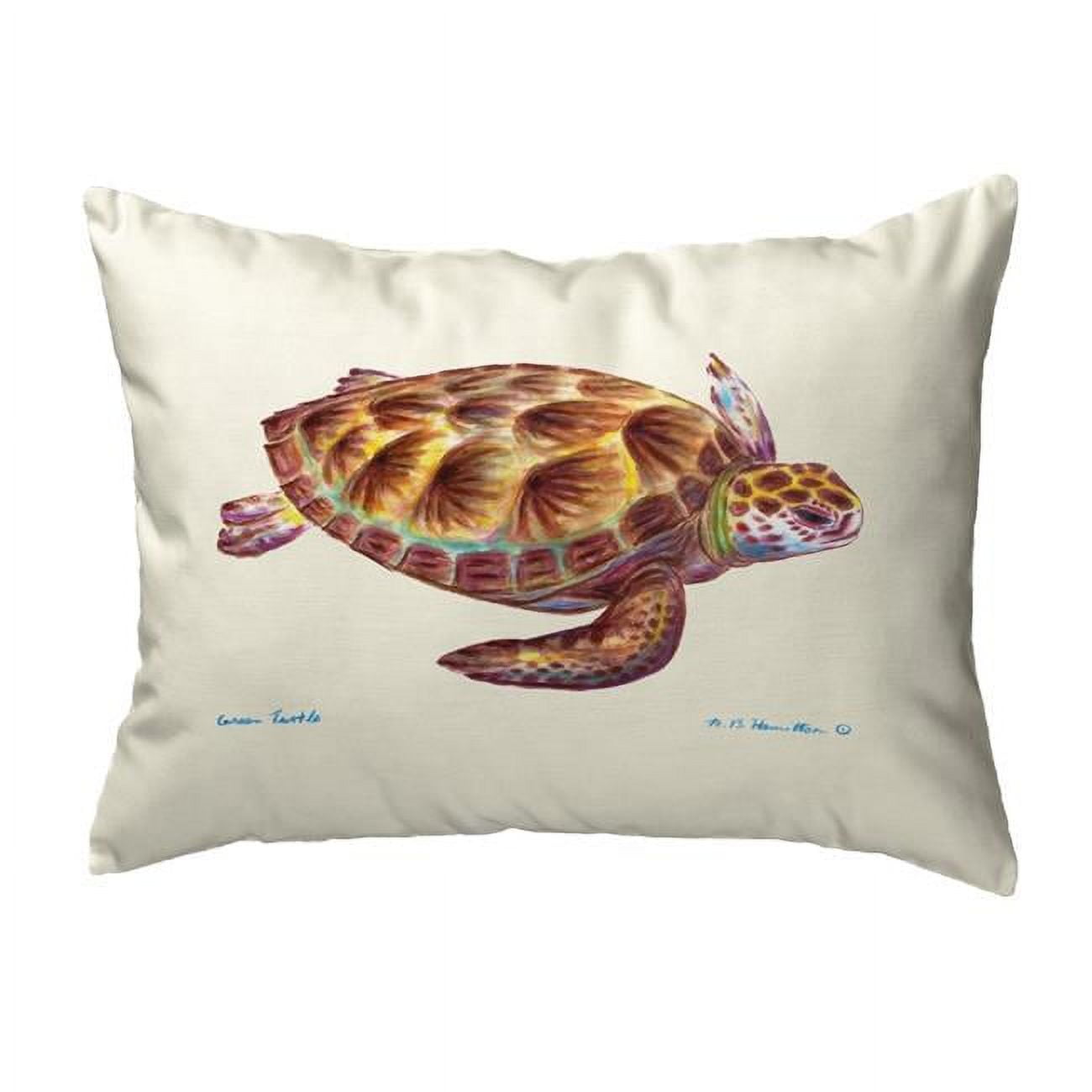 11 x 14 in. Green Sea Turtle Small No-Cord Pillow