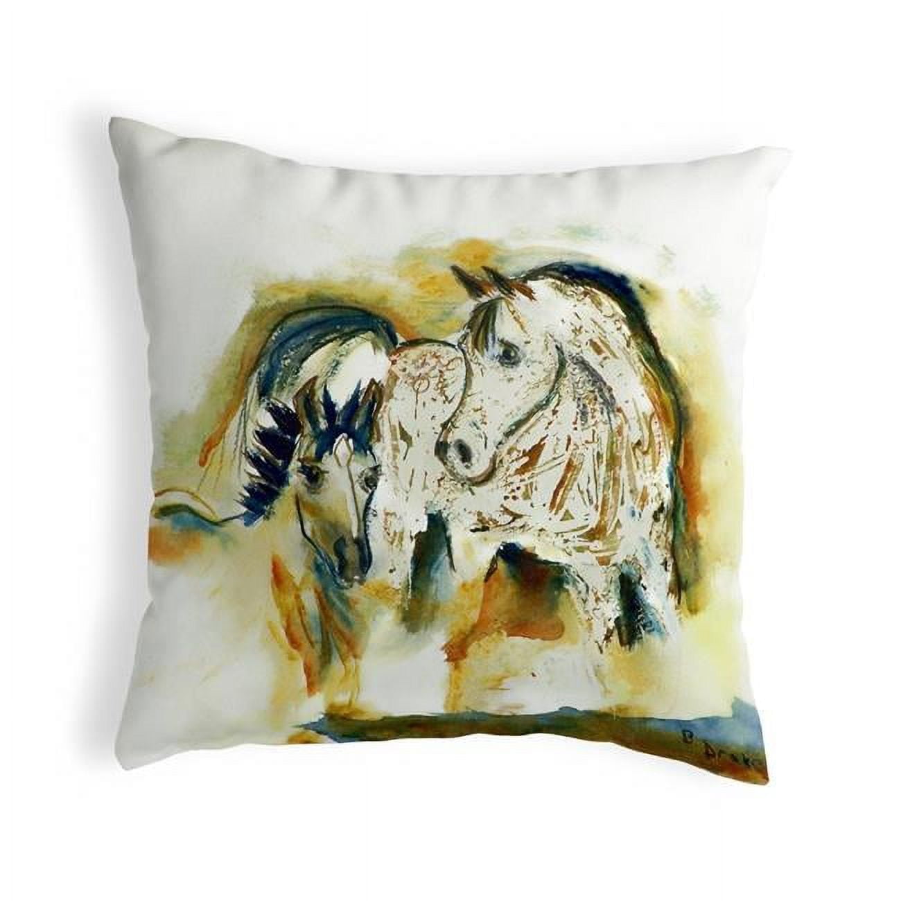12 x 12 in. Mare & Colt Small No-Cord Pillow