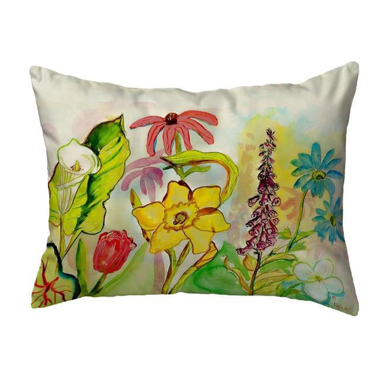 11 x 14 in. Betsys Garden Small No-Cord Pillow