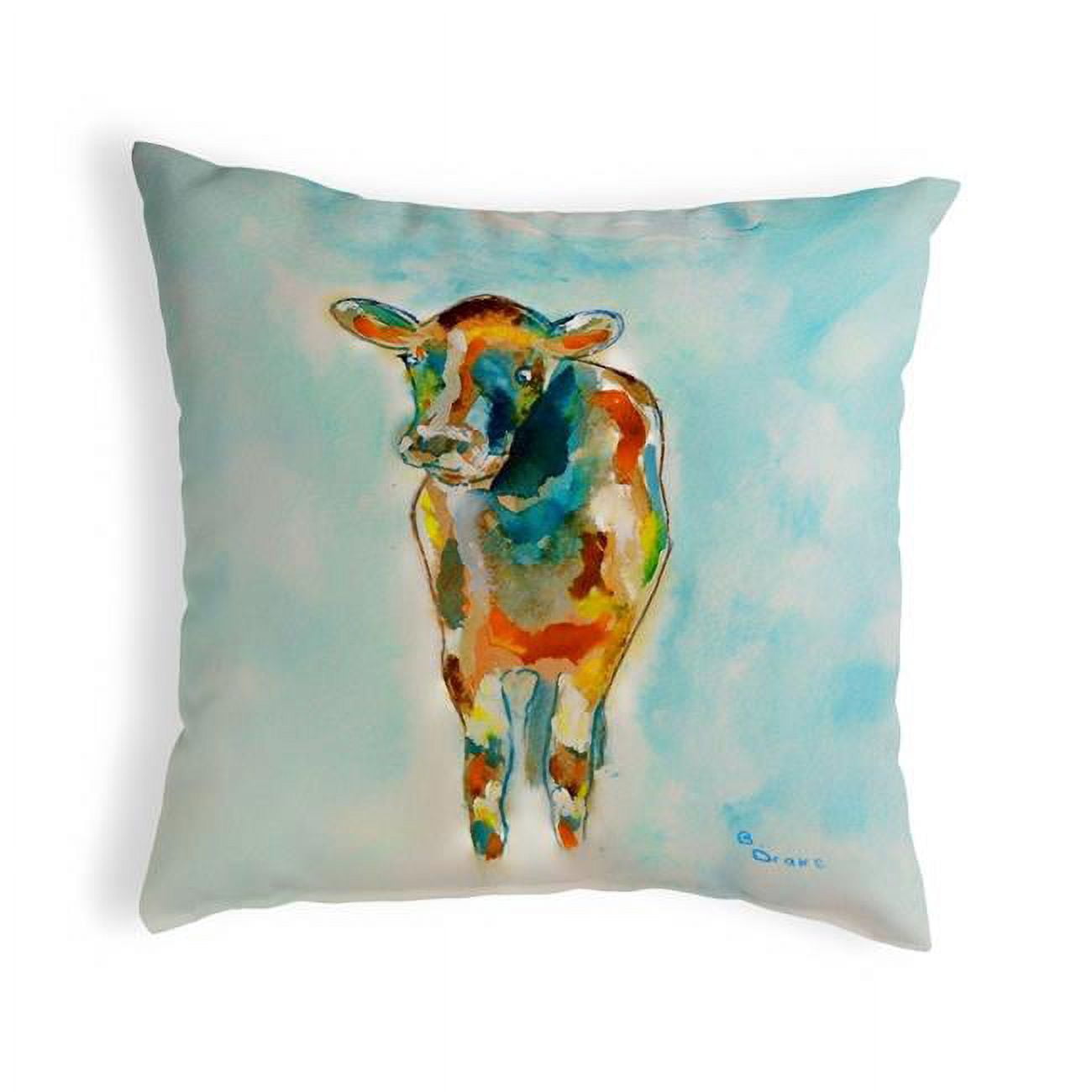 12 x 12 in. Betsys Cow Small No-Cord Pillow