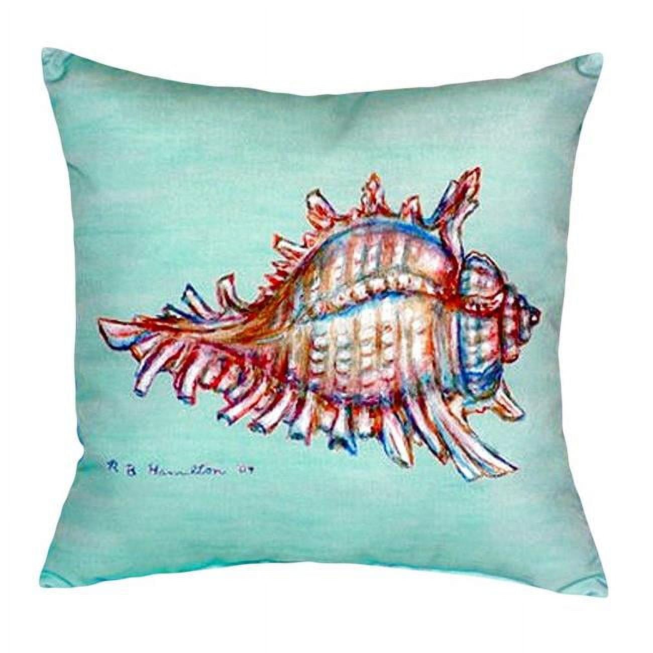 12 x 12 in. Conch Teal Small No-Cord Pillow