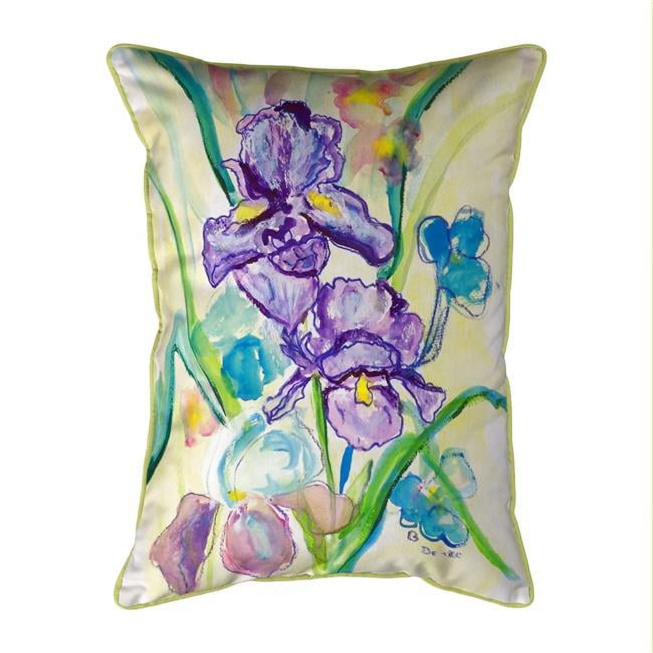 11 x 14 in. Two Irises Small Indoor & Outdoor Pillow
