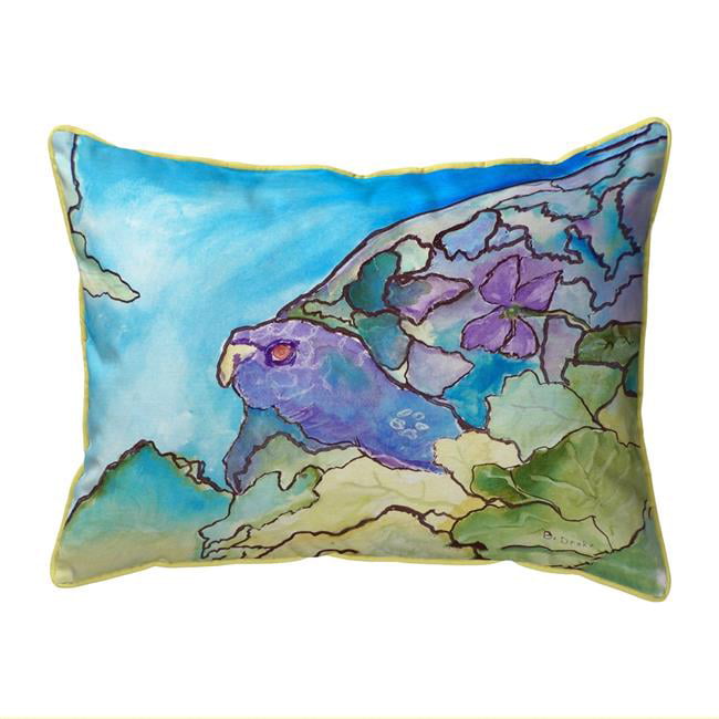 11 x 14 in. Purple Turtle Small Indoor & Outdoor Pillow