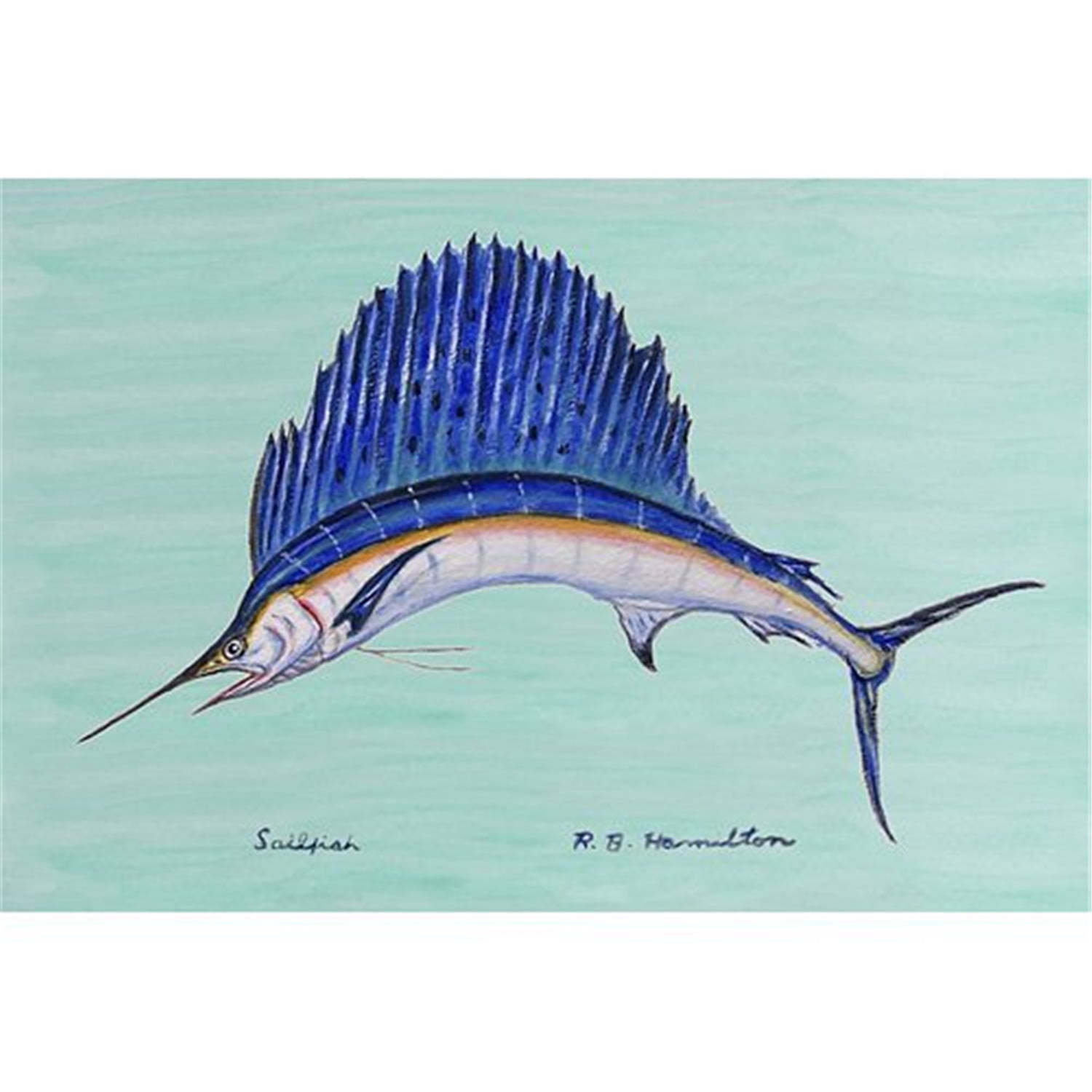 24 x 30 in. Sailfish Outdoor Wall Hanging