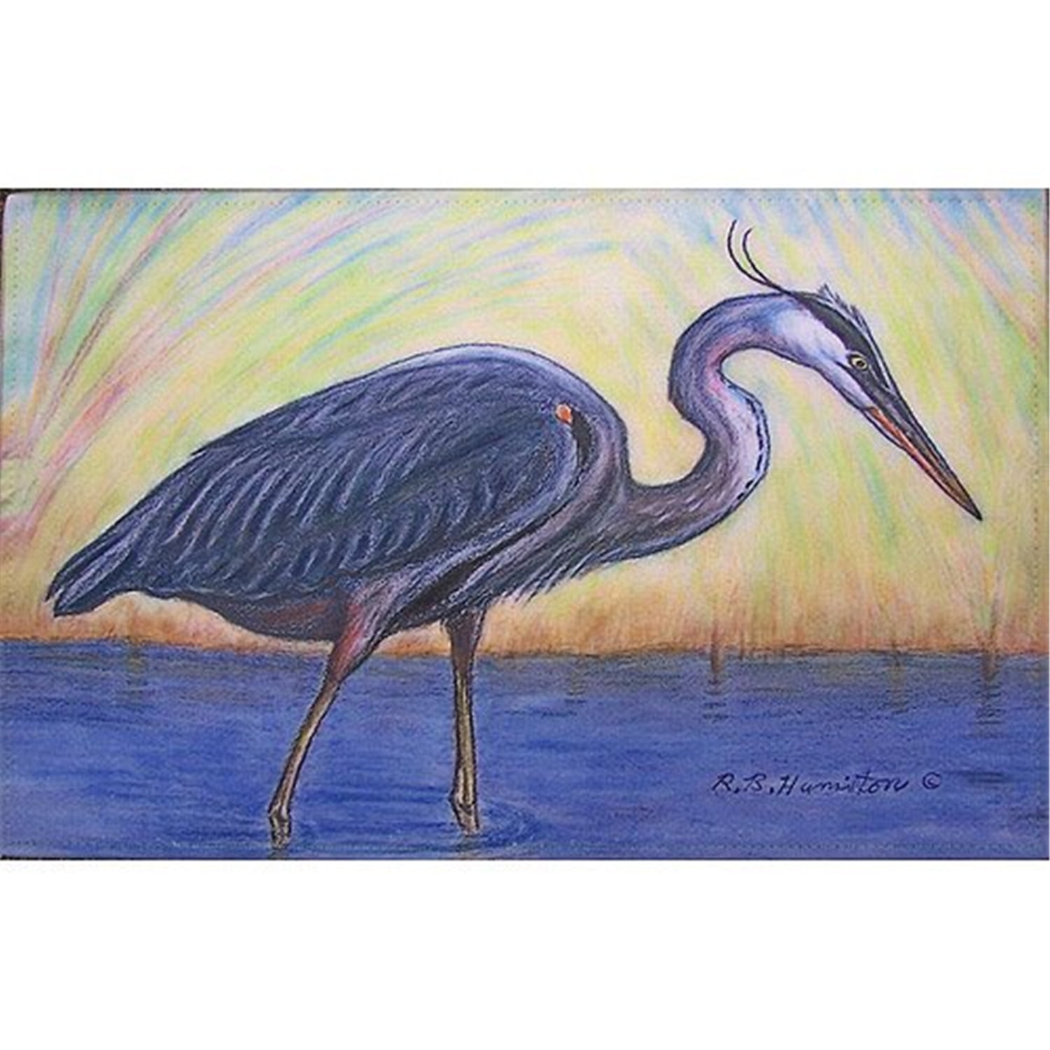 24 x 30 in. Blue Heron Outdoor Wall Hanging