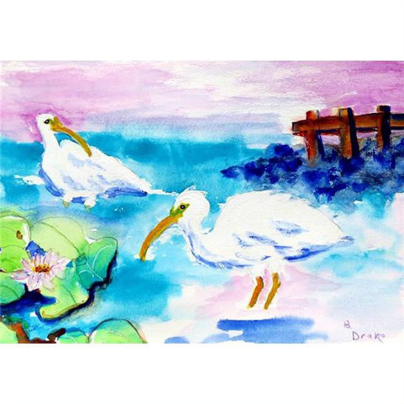 24 x 30 in. Betsys White Ibis Outdoor Wall Hanging