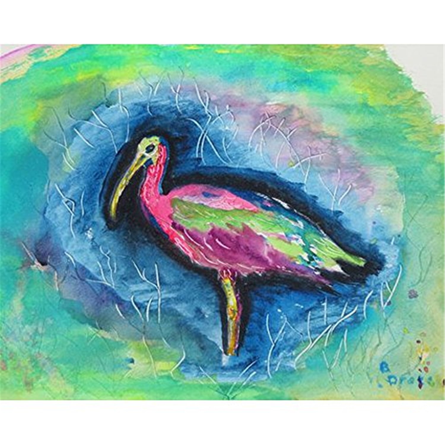 TP439 24 x 30 in. Glossy Ibis Outdoor Wall Hanging