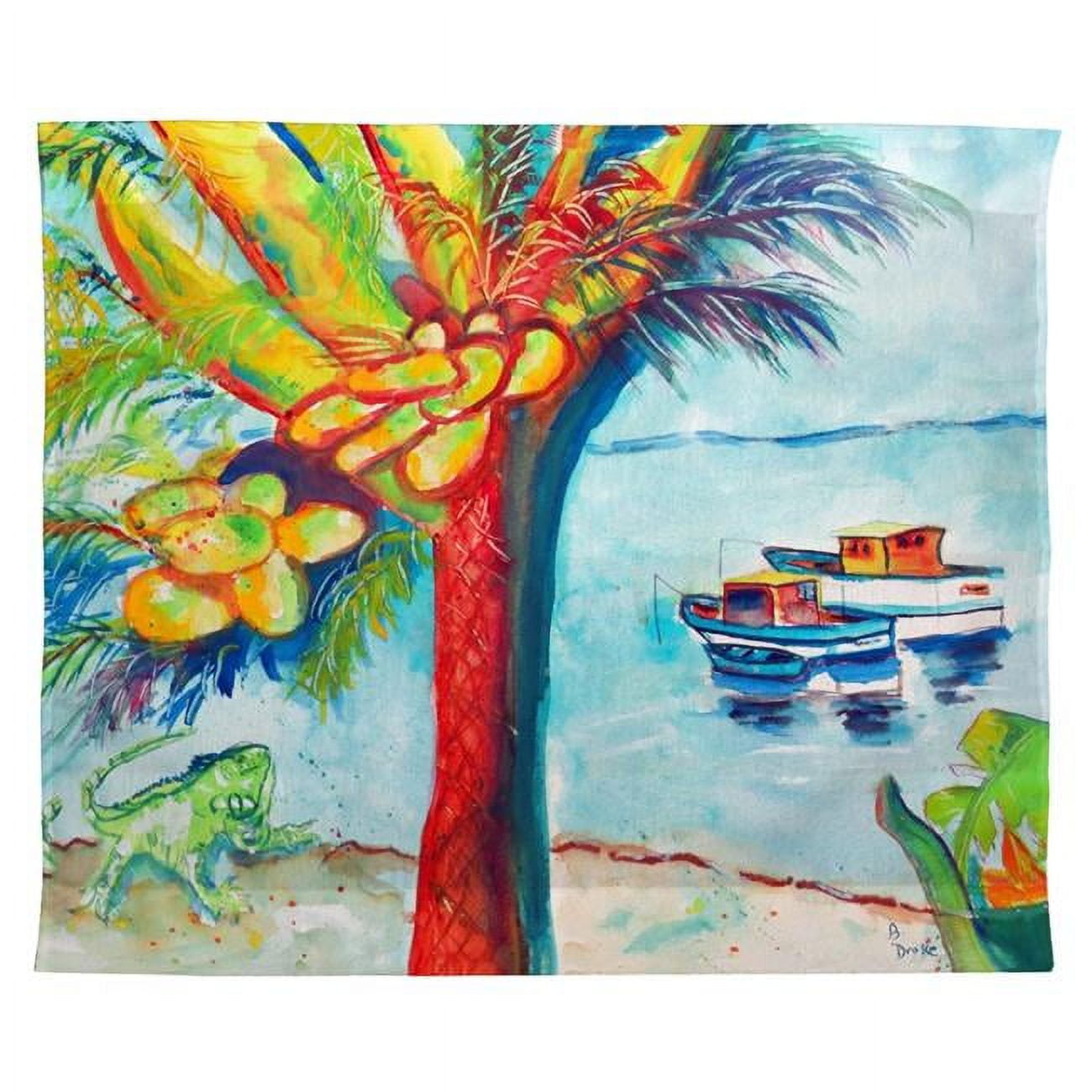 24 x 30 in. Cocoa Nuts & Boat Outdoor Wall Hanging