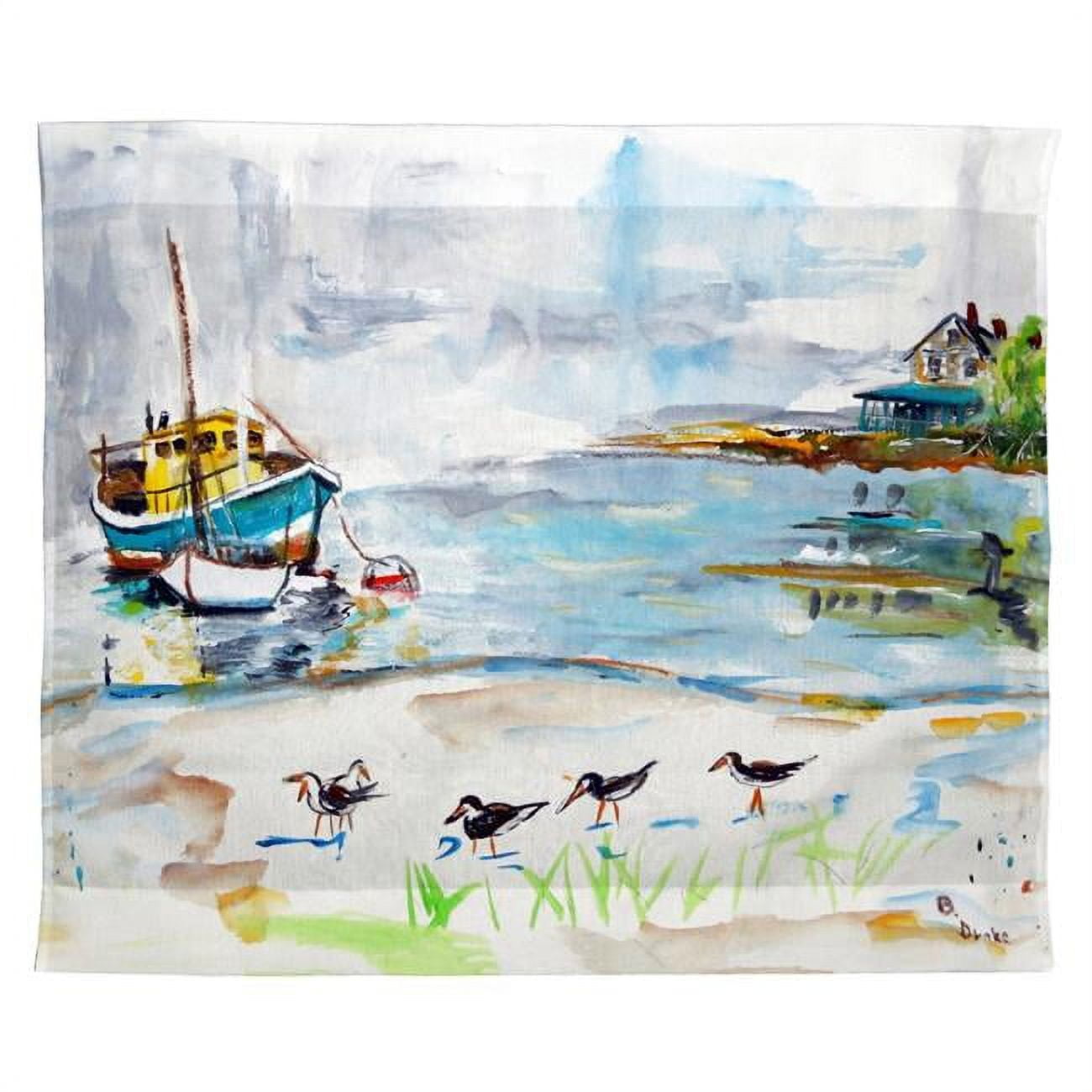 24 x 30 in. Boats & Sandpipers Outdoor Wall Hanging