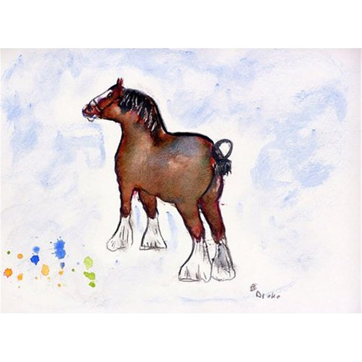 24 x 30 in. Clydesdale Outdoor Wall Hanging