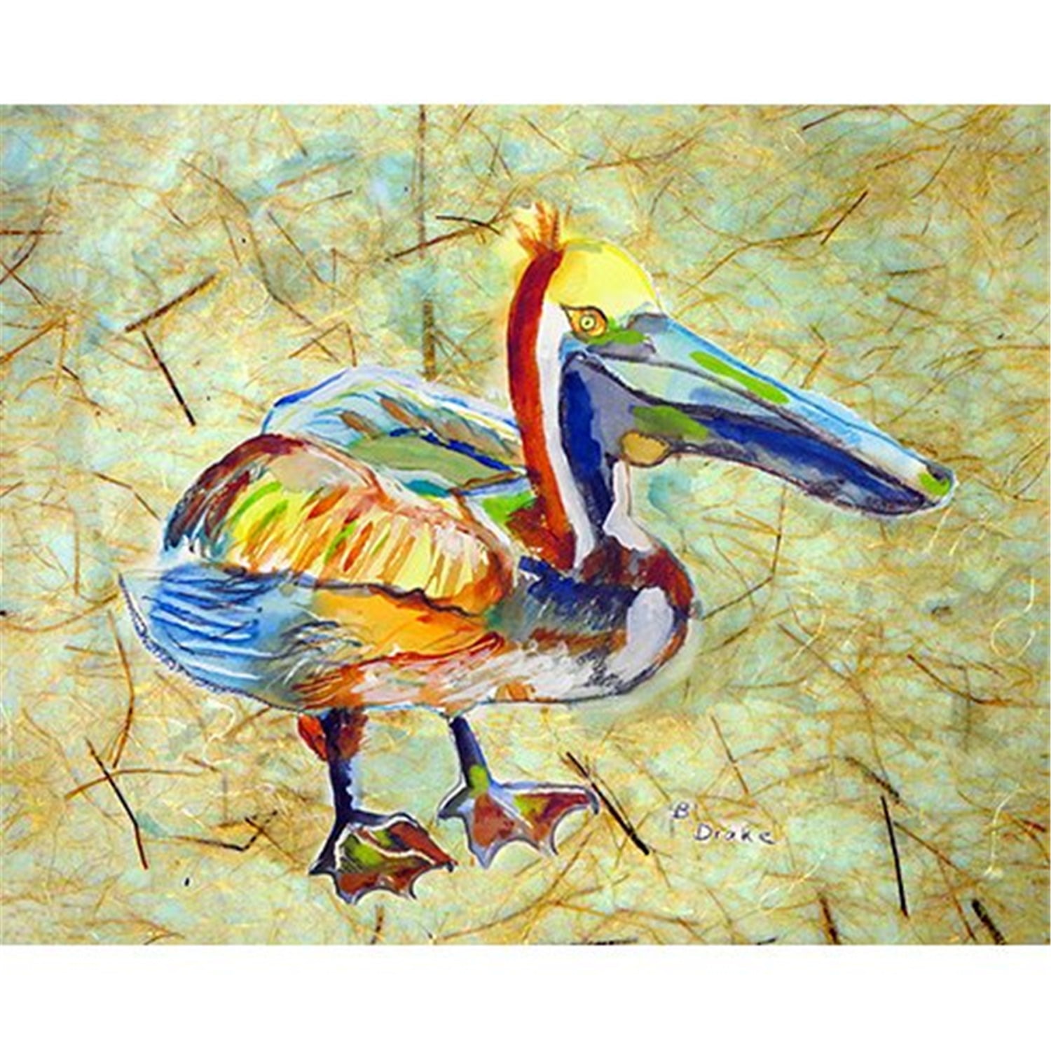 24 x 30 in. Heathcliff Pelican Outdoor Wall Hanging