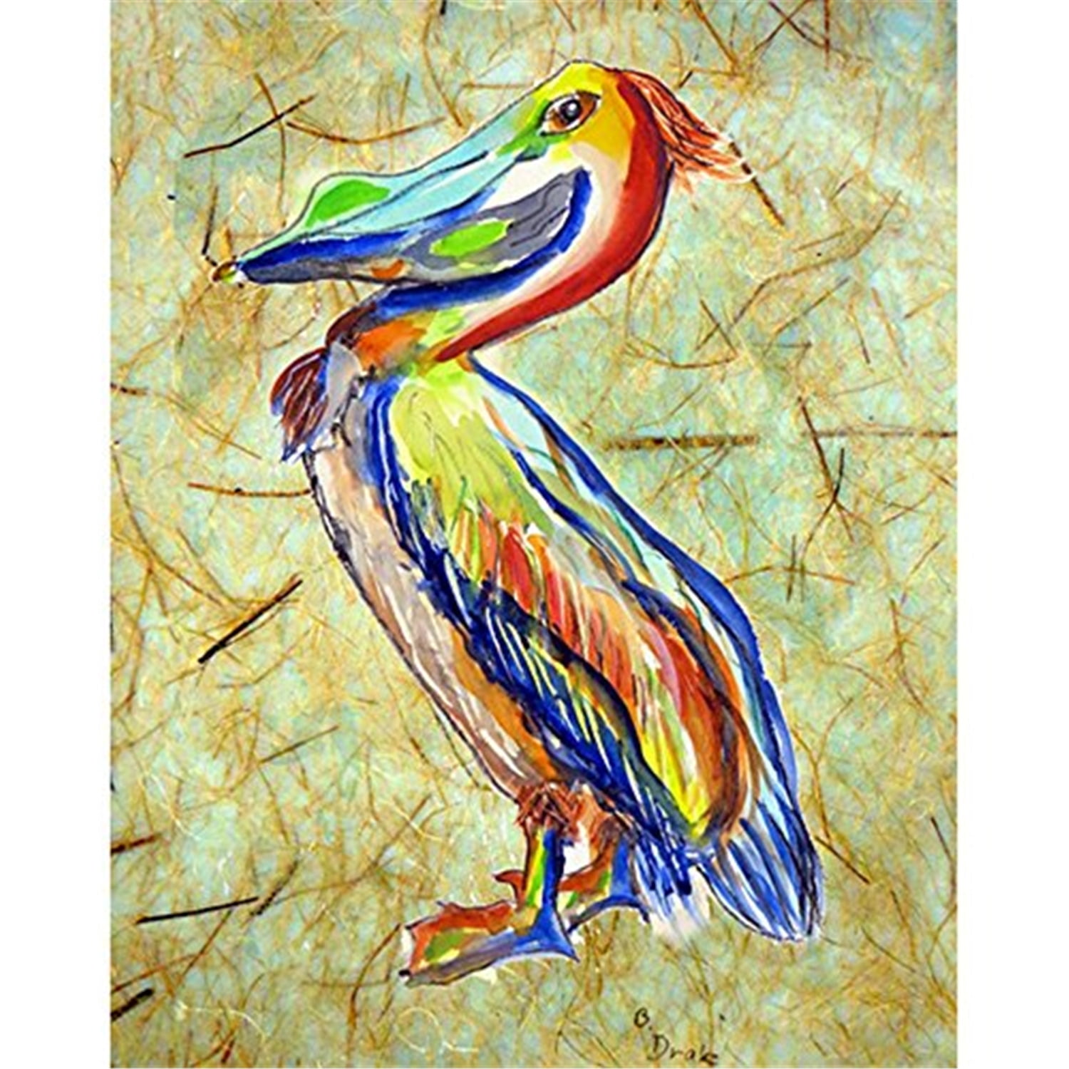 24 x 30 in. Sylvester Pelican Outdoor Wall Hanging