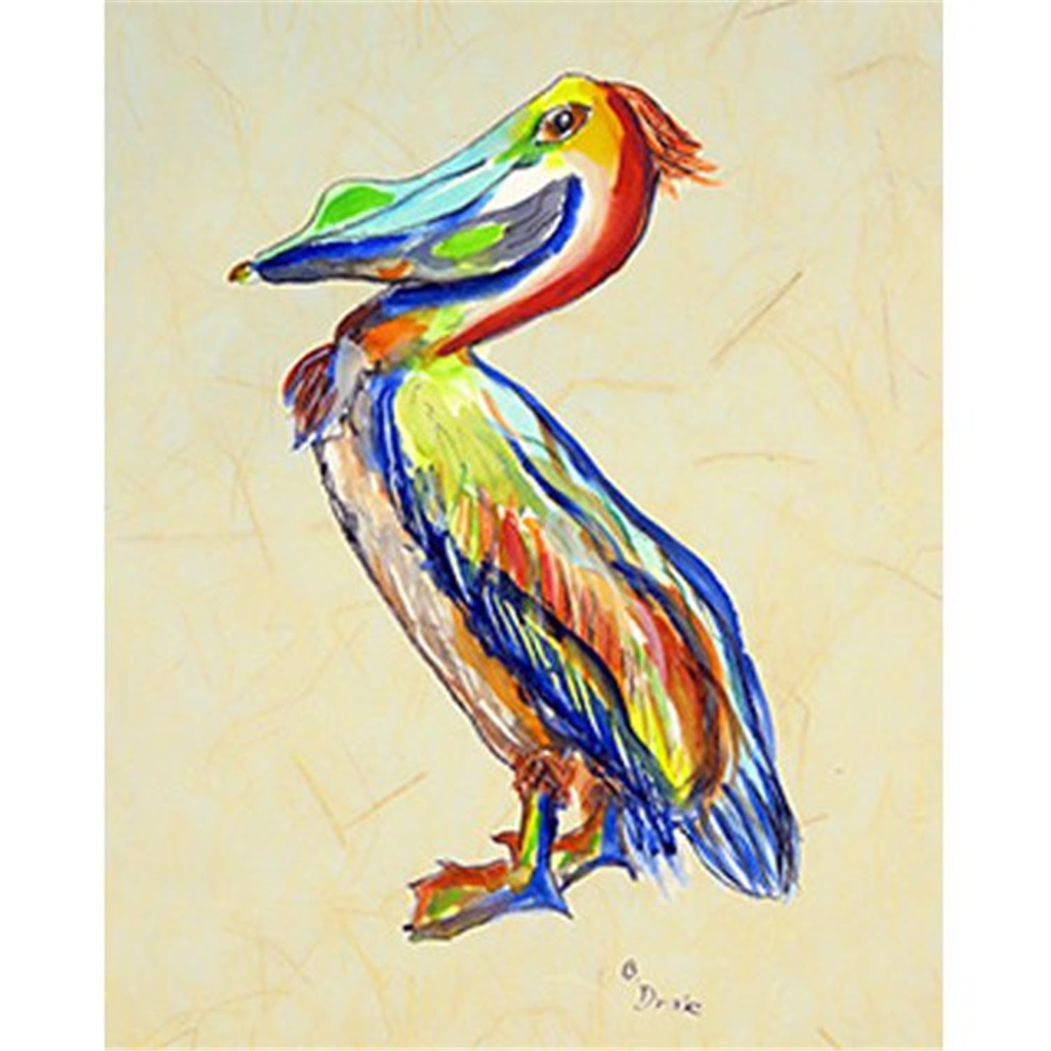 24 x 30 in. Sylvester Pelican B Outdoor Wall Hanging