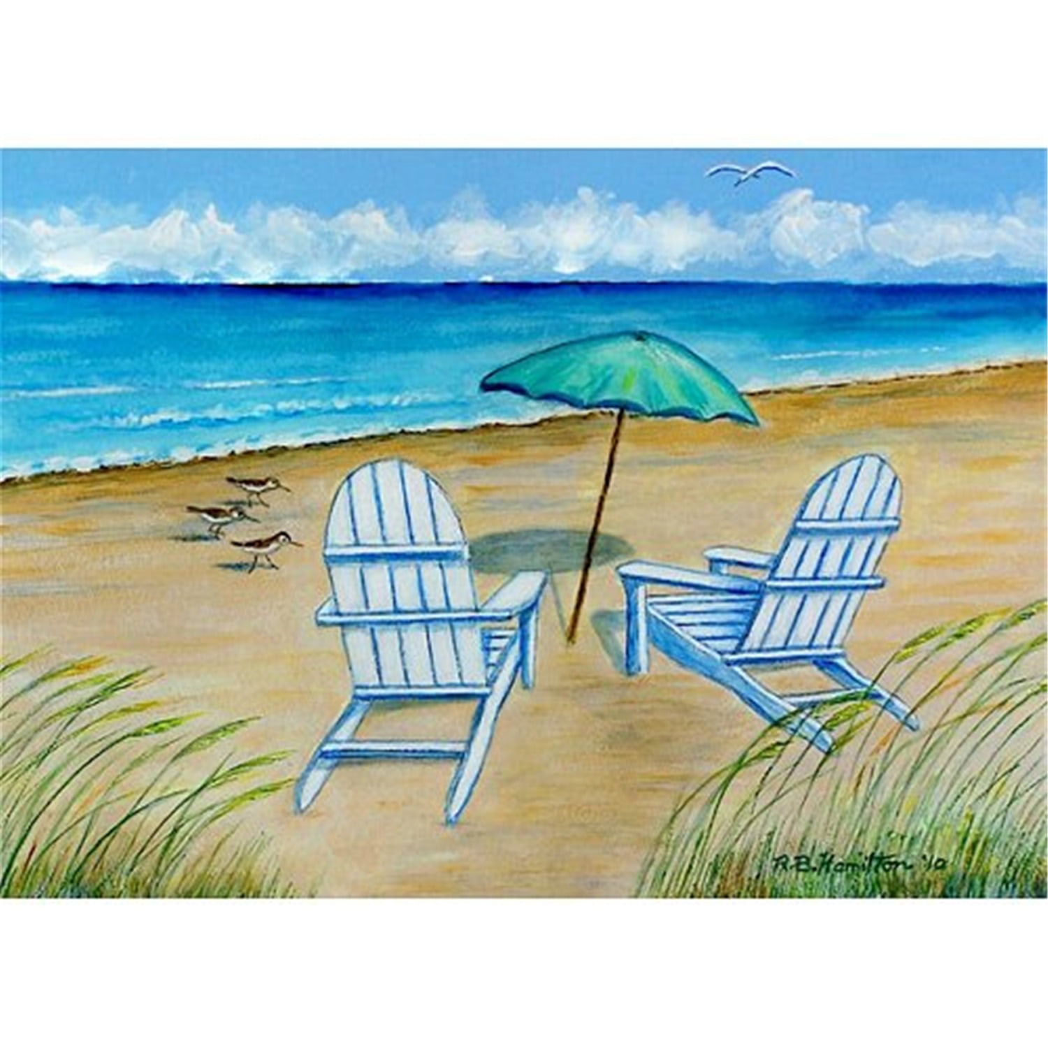 24 x 30 in. Adirondack Chairs Outdoor Wall Hanging