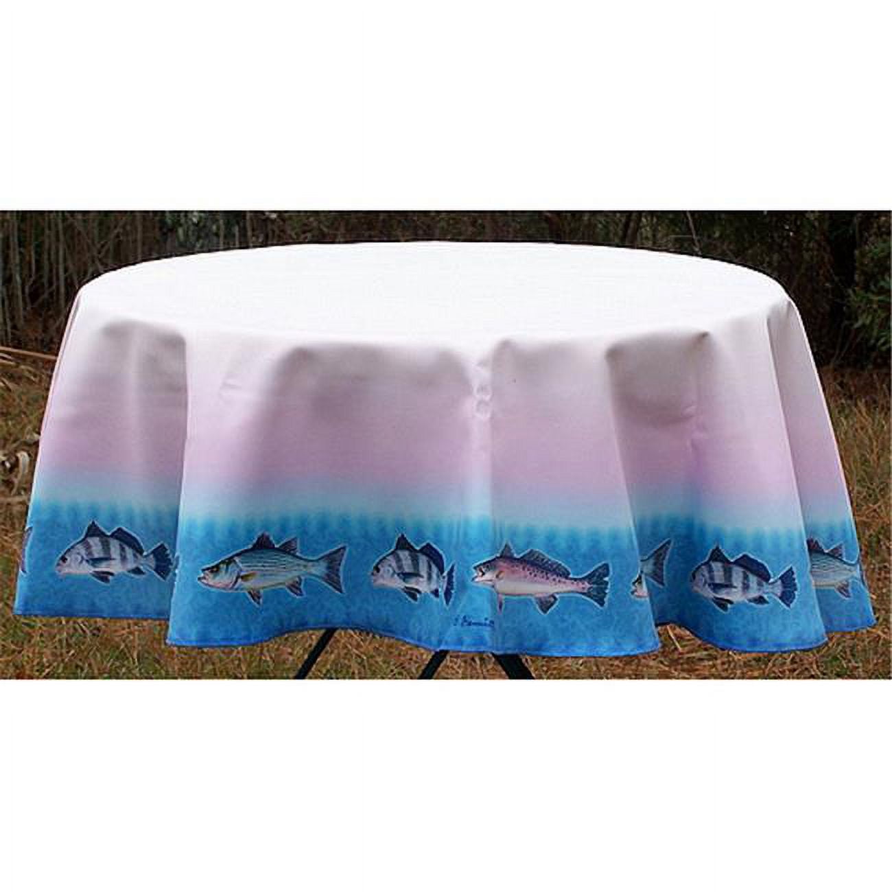 Picture of Betsy Drake TR007 58 in. Assorted Fish Round Table Cloth
