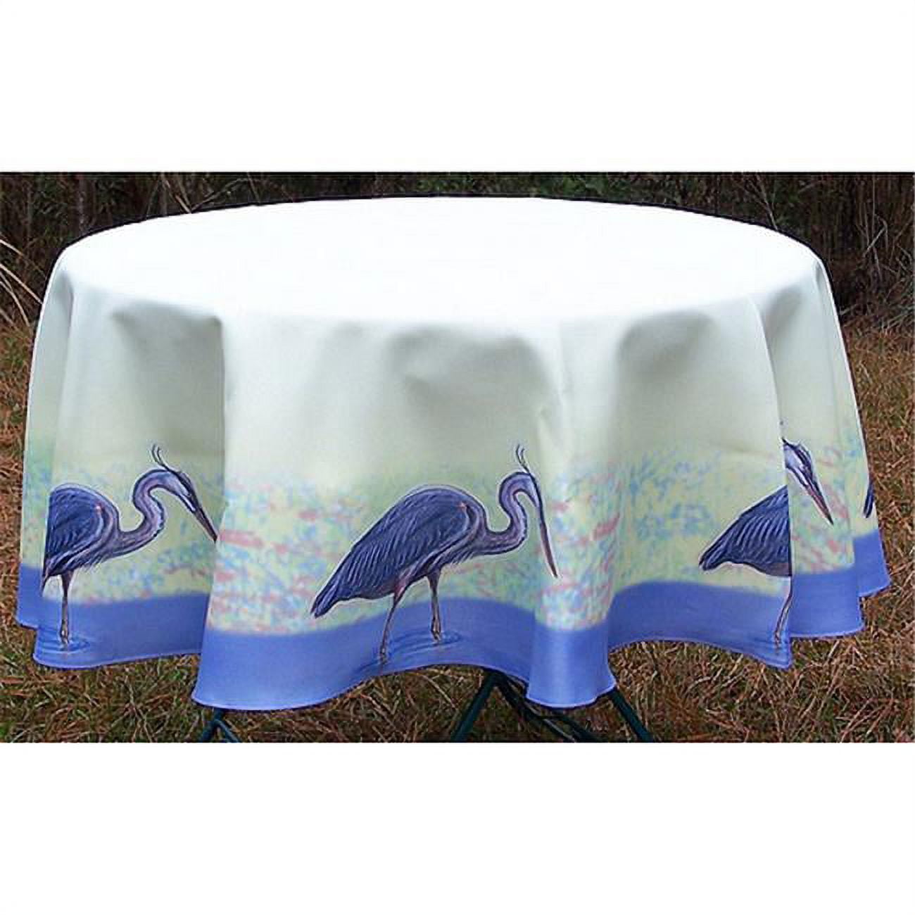 Picture of Betsy Drake TR027G 68 in. Blue Heron Table Cloth