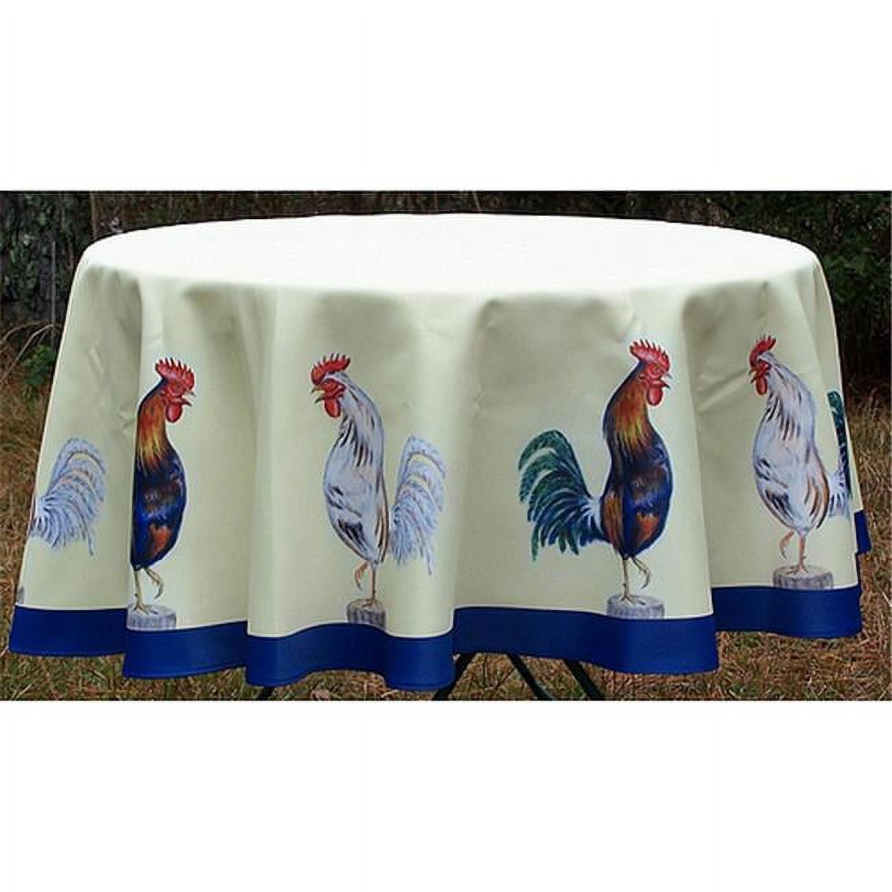 Picture of Betsy Drake TR037 58 in. Rooster Round Table Cloth