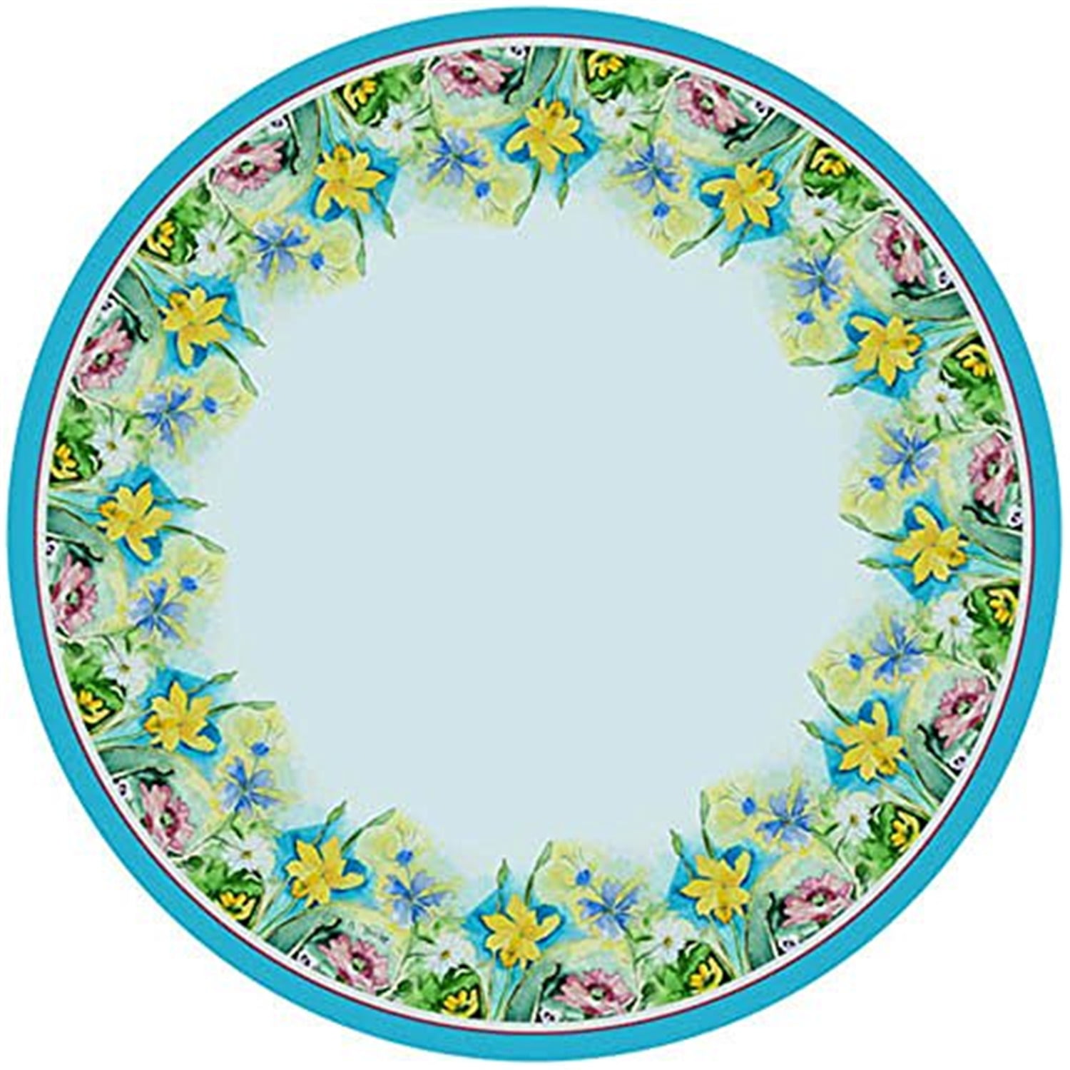 Picture of Betsy Drake TR194G 68 in. Florals Round Table Cloth