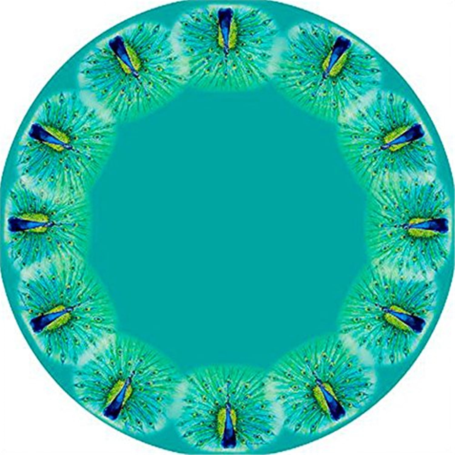 Picture of Betsy Drake TR758 58 in. Peacock Round Table Cloth