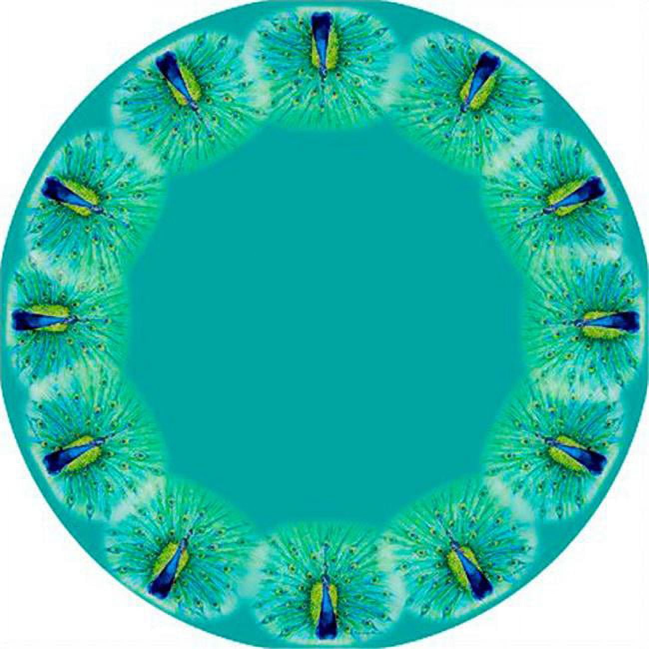 Picture of Betsy Drake TR758G 68 in. Peacock Round Table Cloth
