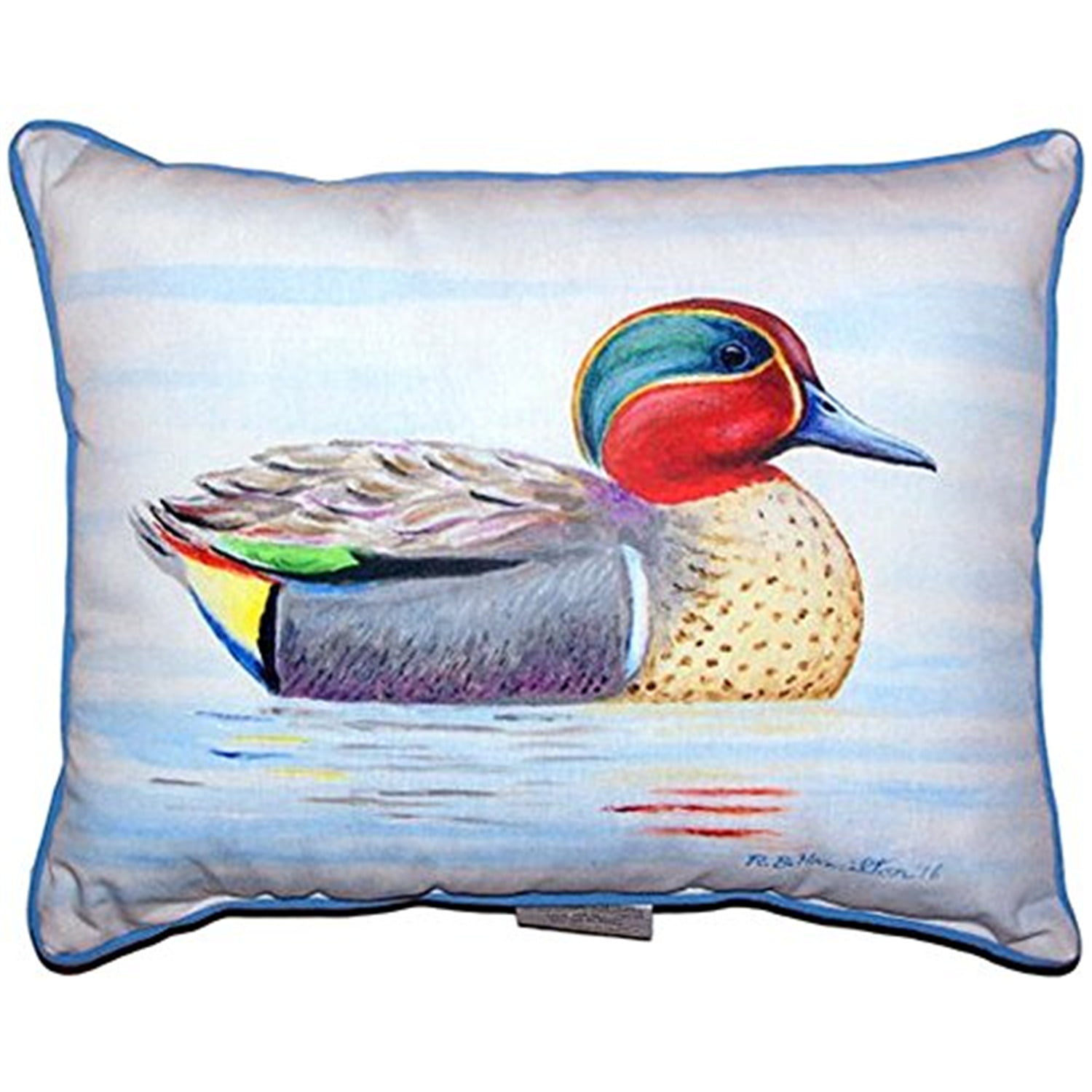 20 x 24 in. Green Wing Teal Extra Large Zippered Pillow