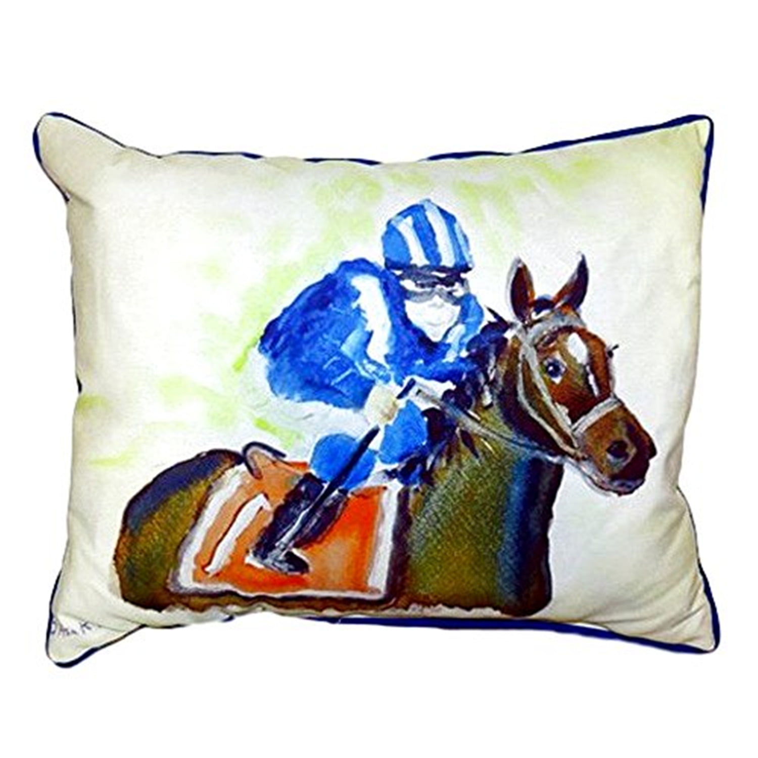 20 x 24 in. Horse & Jockey Extra Large Zippered Pillow