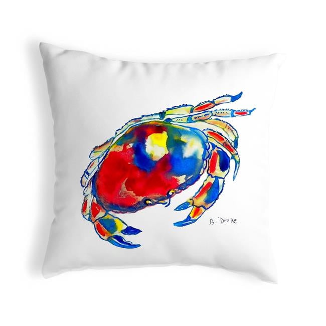 12 x 12 in. Dungeness Crab Small No-Cord Pillow