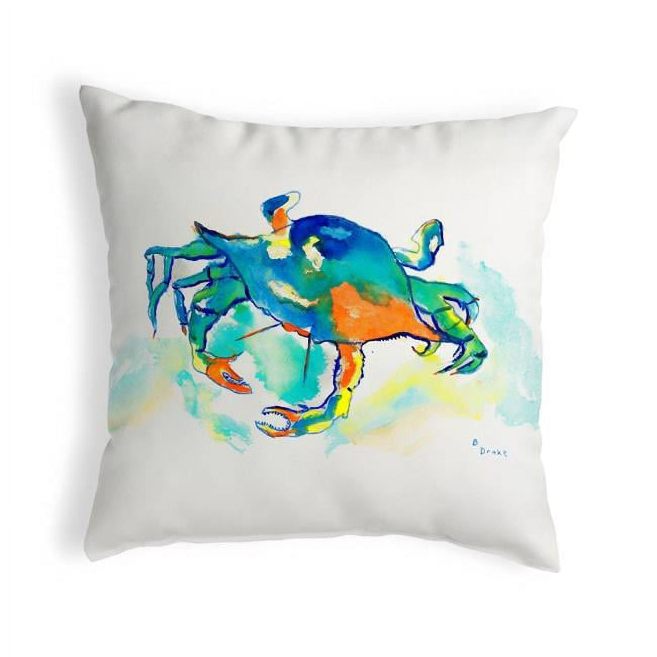 12 x 12 in. Orange Crab Small No-Cord Pillow