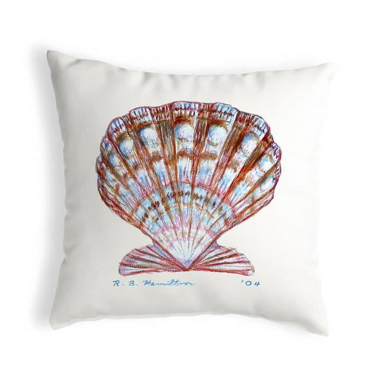 12 x 12 in. Scallop Shell Small No-Cord Pillow