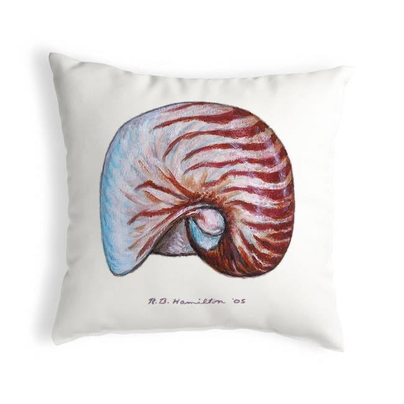 12 x 12 in. Nautilus Shell Small No-Cord Pillow