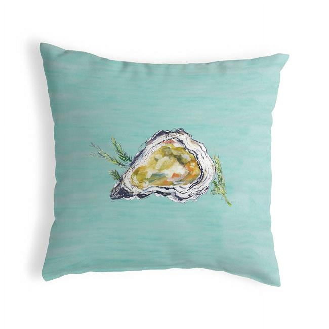 12 x 12 in. Oyster Shell Teal Small No-Cord Pillow