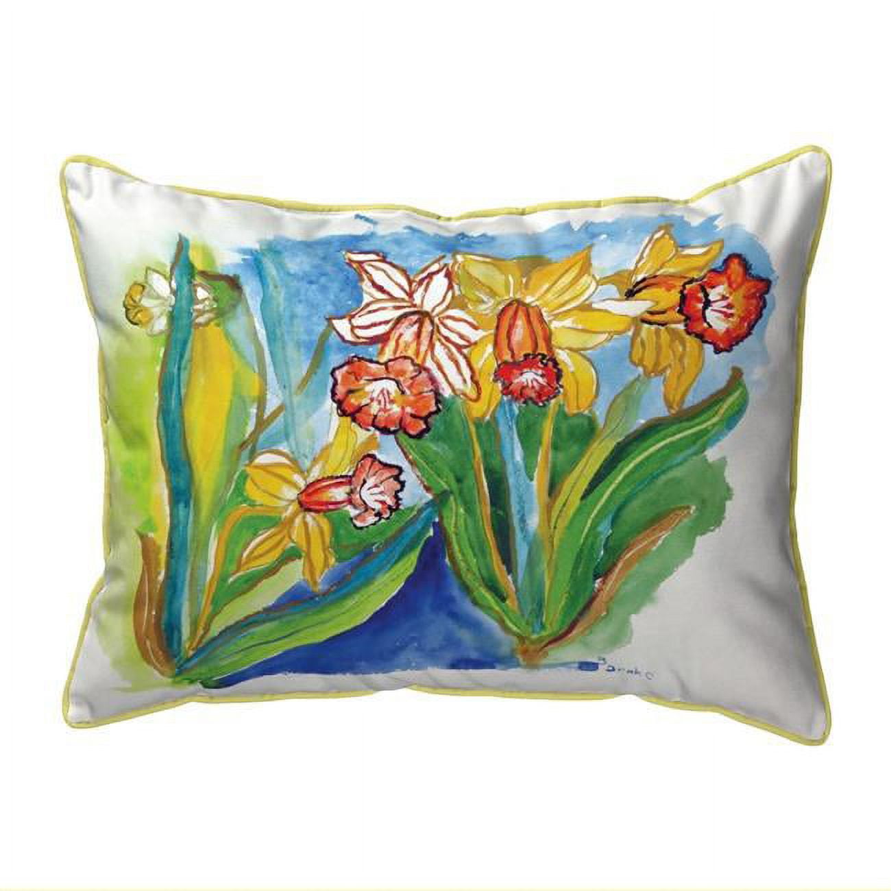 20 x 24 in. Daffodils Extra Large Zippered Pillow