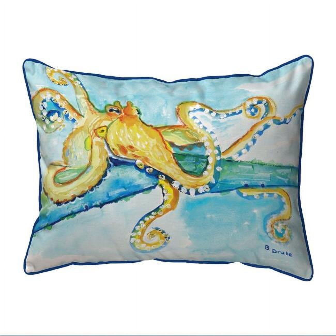 20 x 24 in. Gold Octopus Extra Large Zippered Pillow