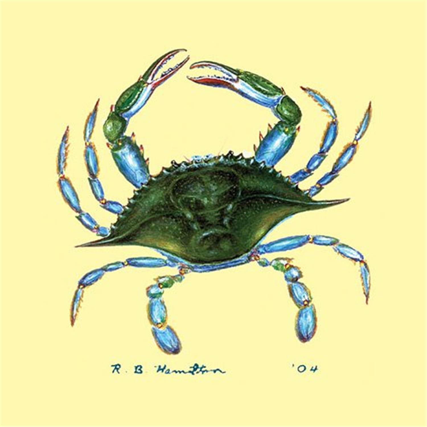 Picture of Betsy Drake CT004 Blue Crab Coaster - Set of 4