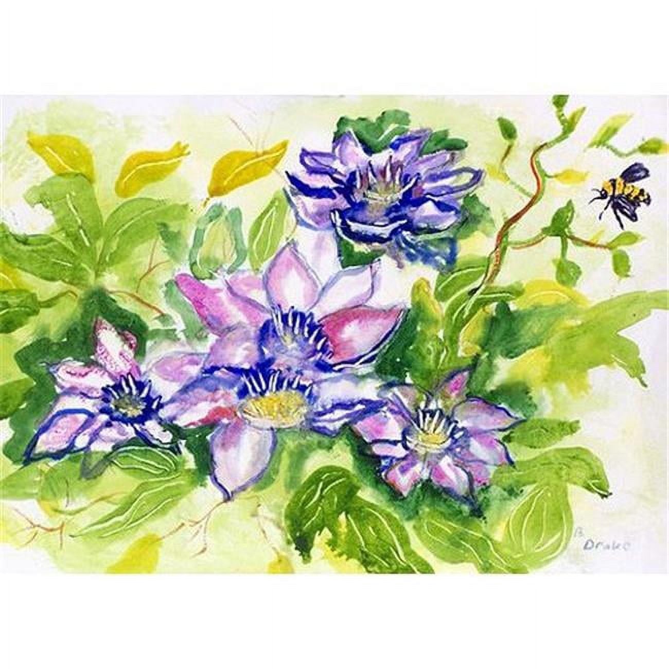 18 x 26 in. Clematis Door Mat