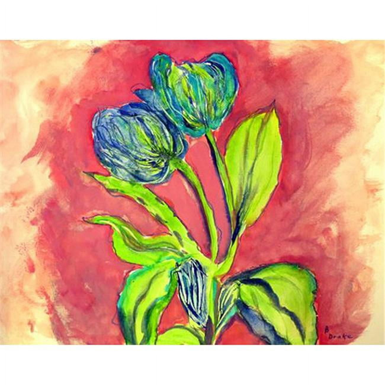 18 x 26 in. Tulips in Peach Door Mat
