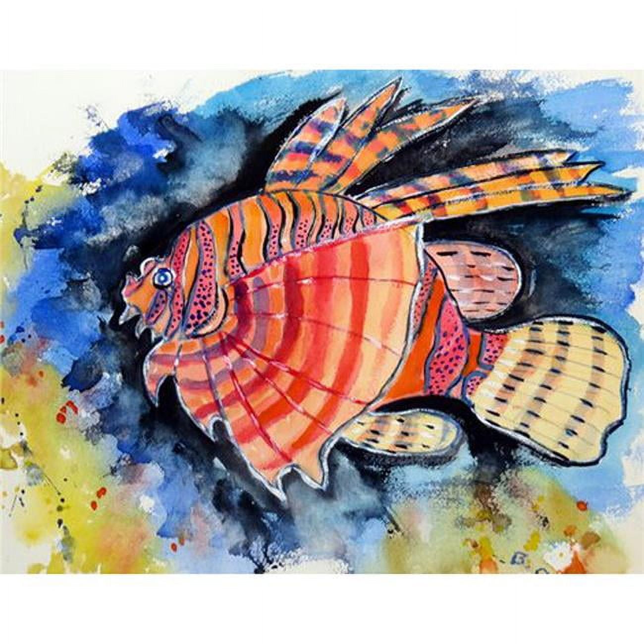 18 x 26 in. Betsys Lion Fish Door Mat