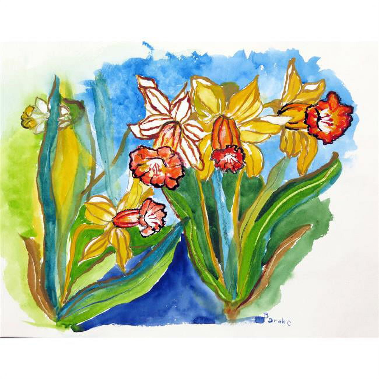 DM542 18 x 26 in. Daffodils Floor Mat