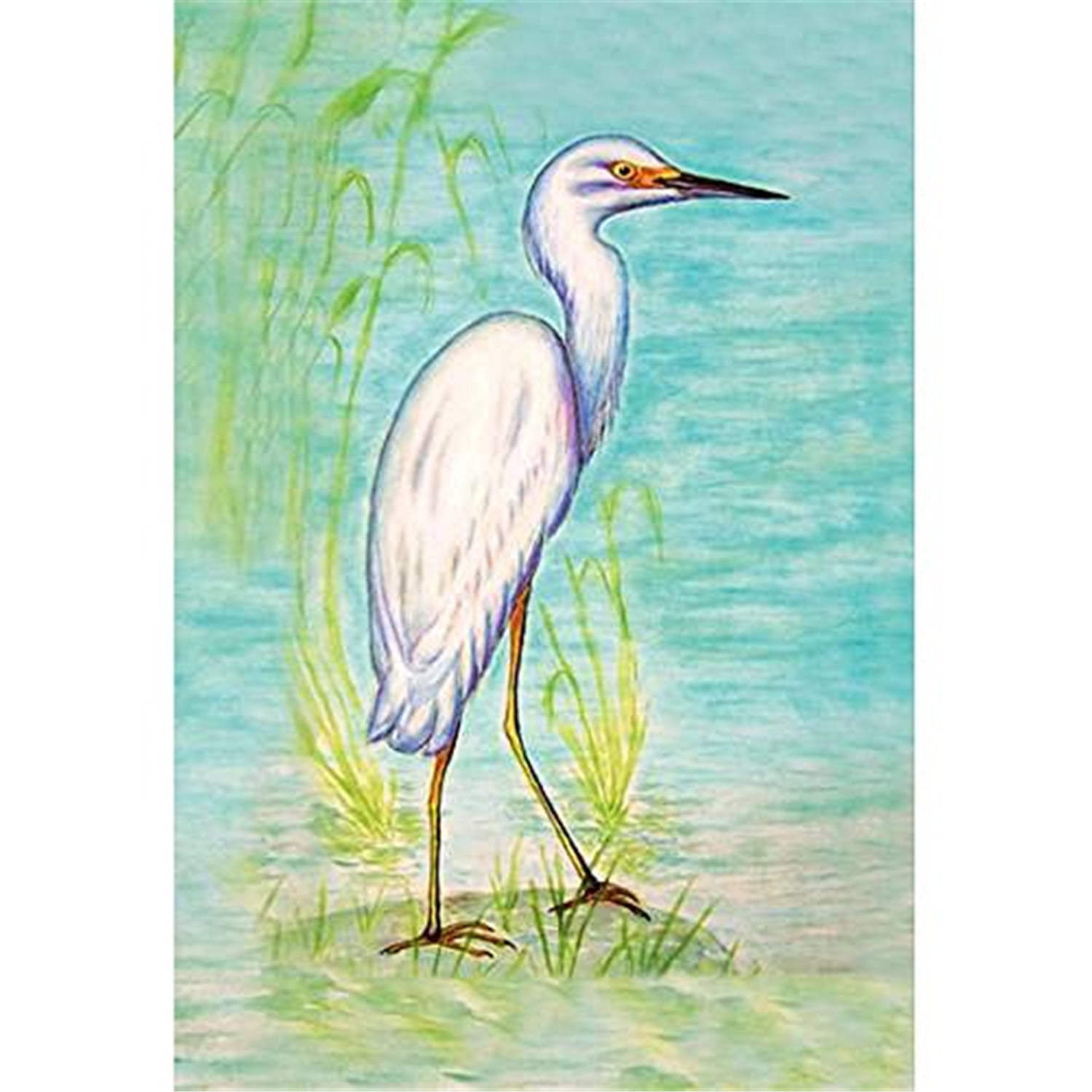12.5 x 18 in. Snowy Egret Flag