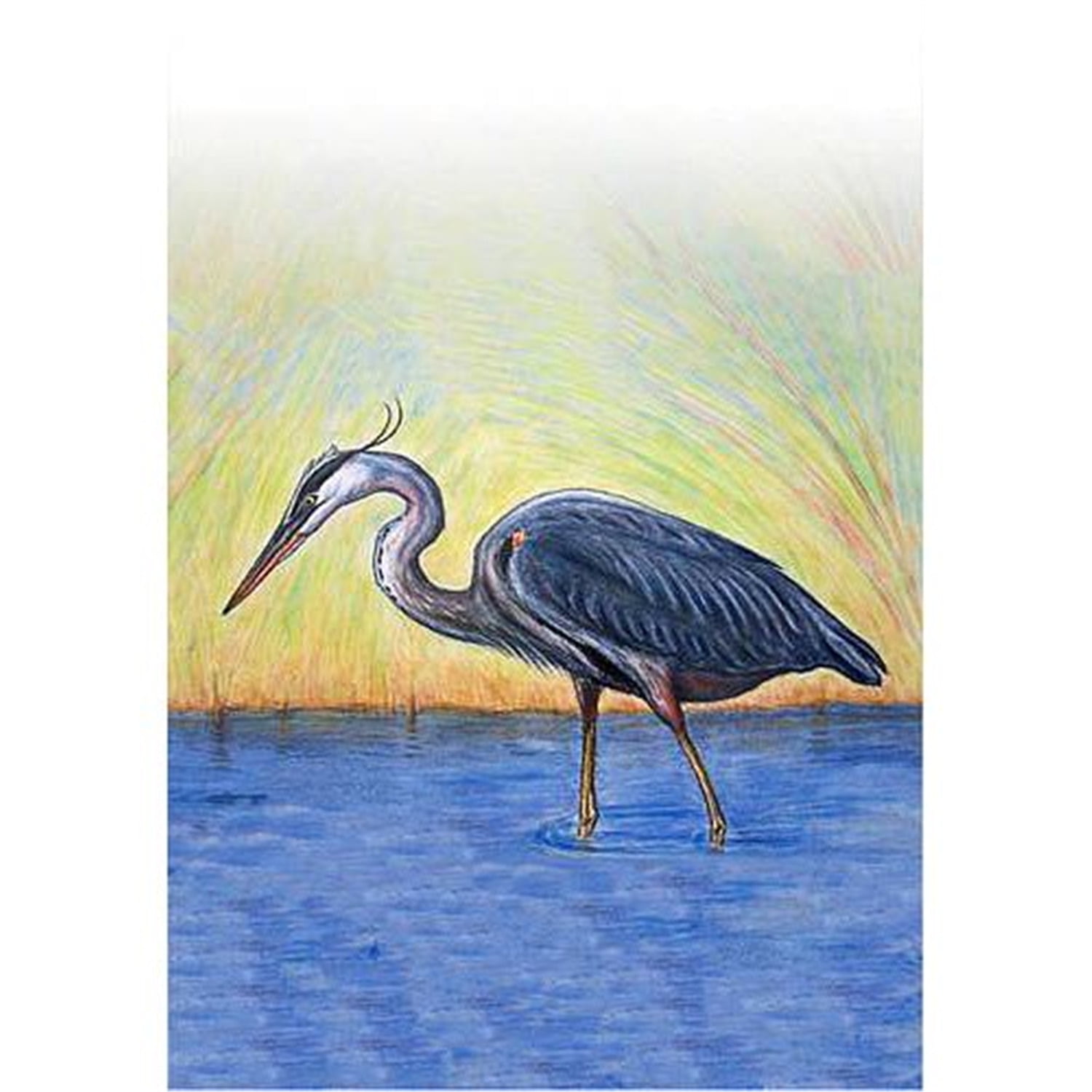 12.5 x 18 in. Blue Heron Flag
