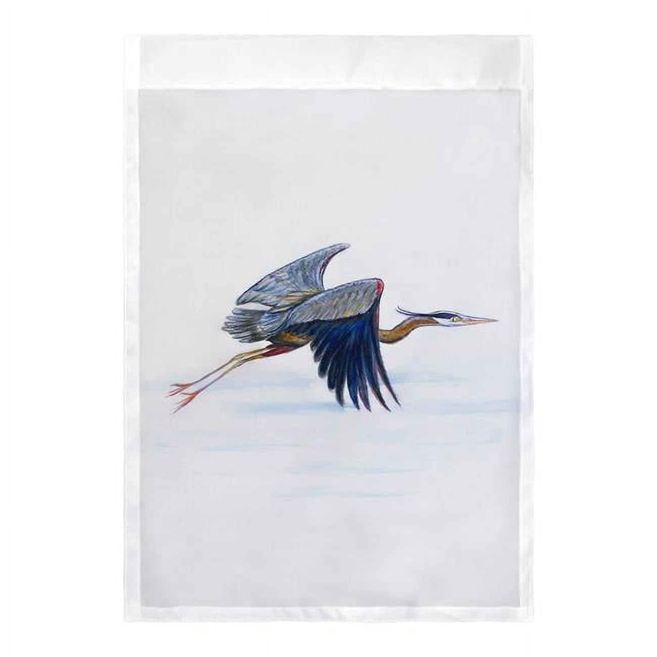 12.5 x 18 in. Eddies Blue Heron Flag