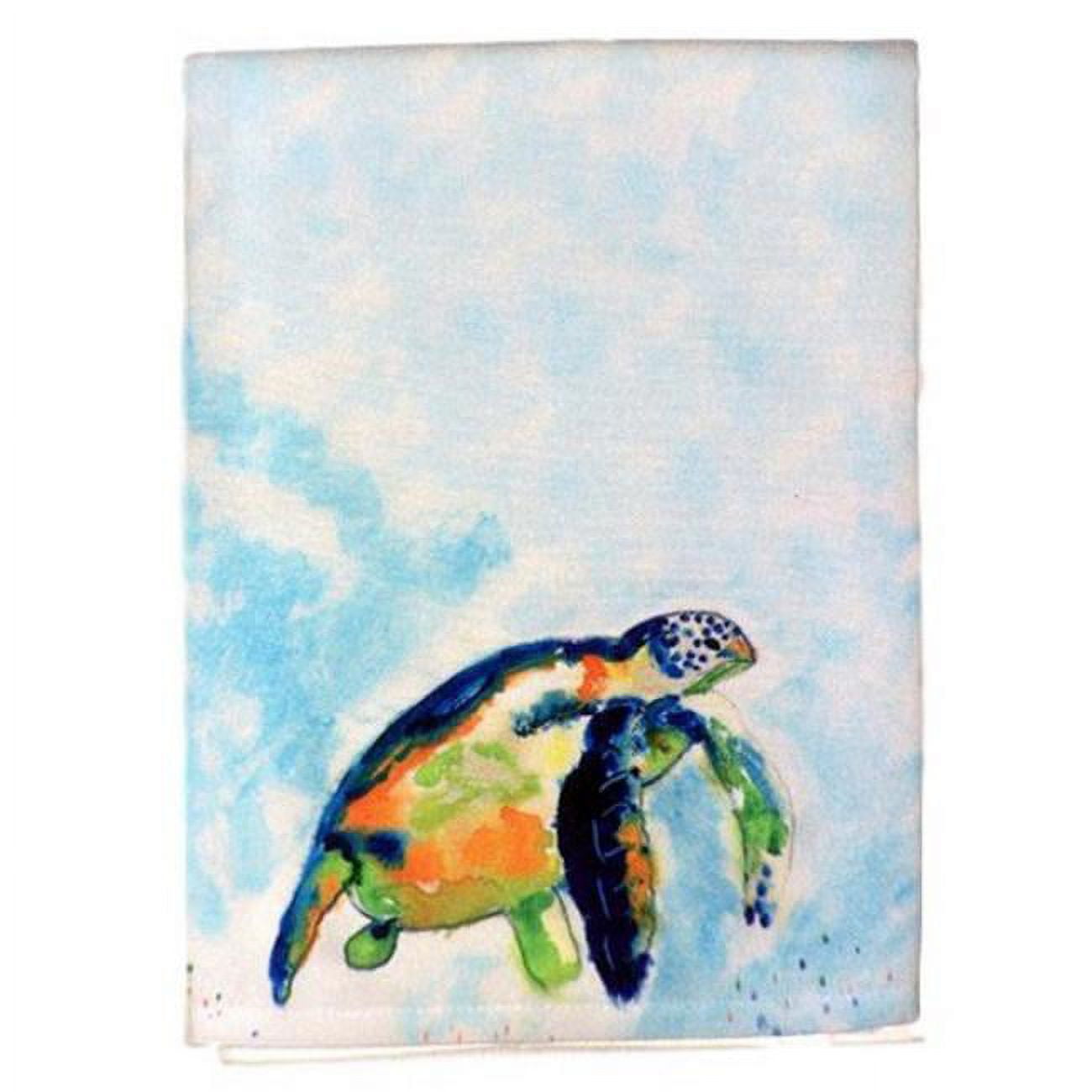 Picture of Betsy Drake GT134 Blue Sea Turtle Guest Towel