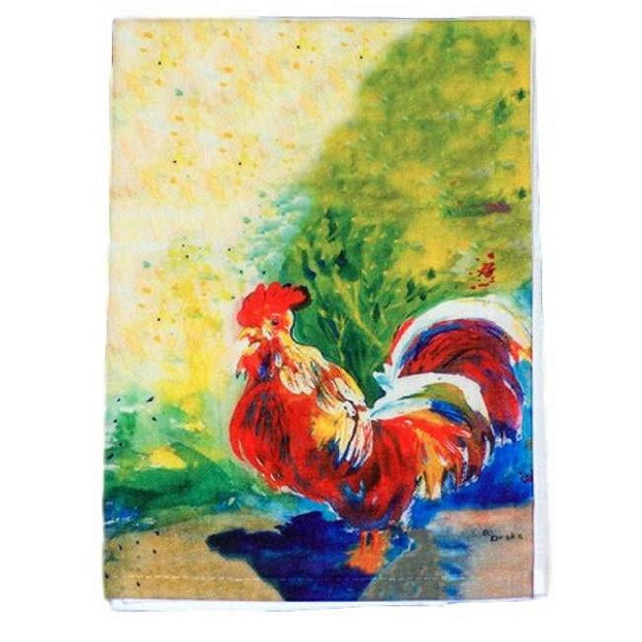 Picture of Betsy Drake GT144 Red Rooster Guest Towel