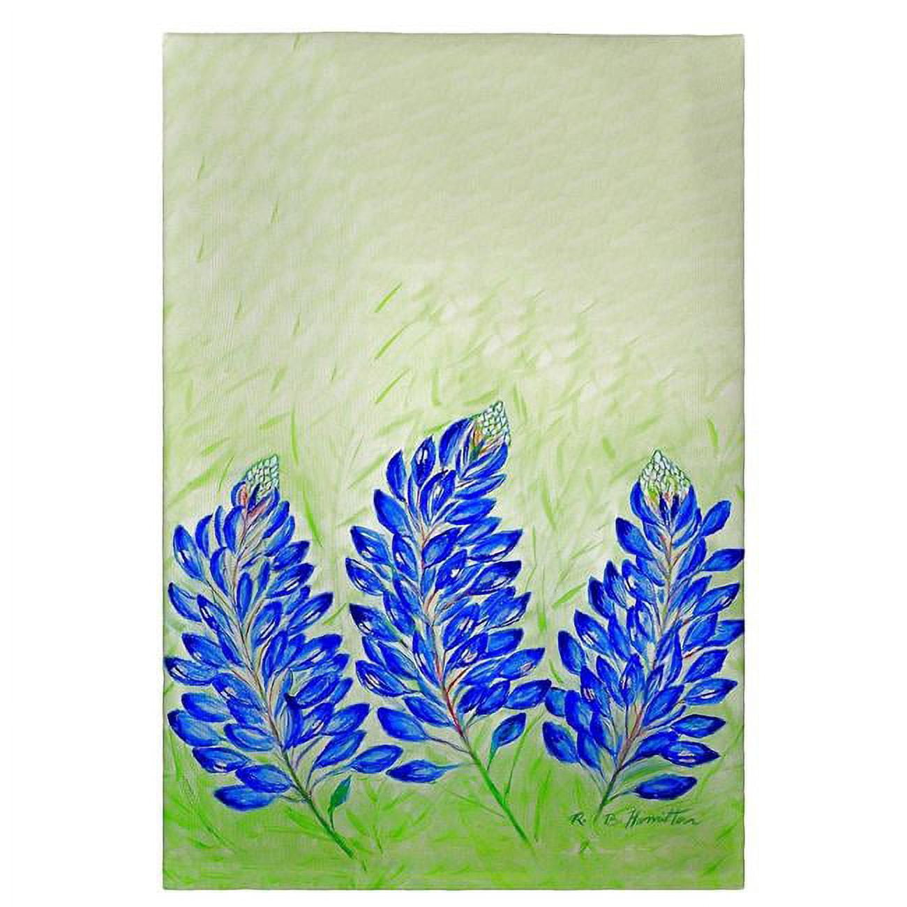 Picture of Betsy Drake GT192 Blue Bonnets Guest Towel